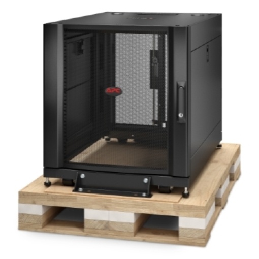 Armário em Bastidor de Servidor NetShelter SX 12U da APC 600mm x 900mm c Lados em Preto, Embalagem contra Choques