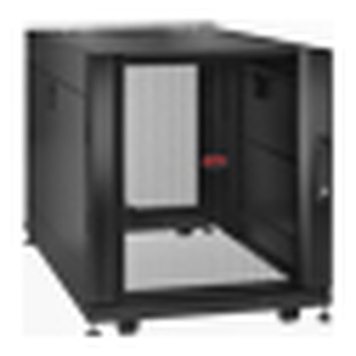Armário em Bastidor de Servidor NetShelter SX 12U da APC 600mm x 1070mm c Lados em Preto, Embalagem contra Choques