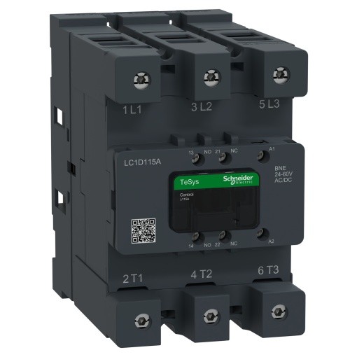 Contator, Tesys Deca Advanced, 3P 3NO, AC-3AC-3e, 440 V, 115 A, bobina de 24-60 V CACC, Everlink