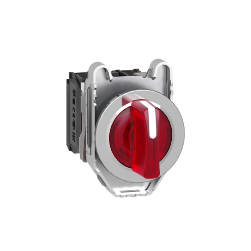 selector flush   luminosous  vermelho  3 posições fijas 24v ac  dc