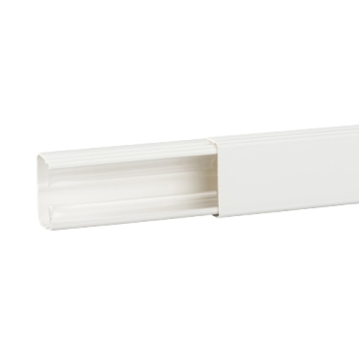 Dexson - calha - 40x25 mm - 1 compartimento - s adesivo - PVC - branco