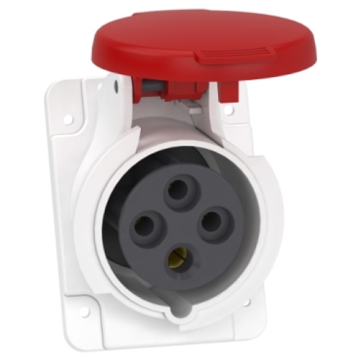 Tomada, Mureva PK, para montagem em quadro, inclinada, 16 A, 3PE, 400 V, IP44