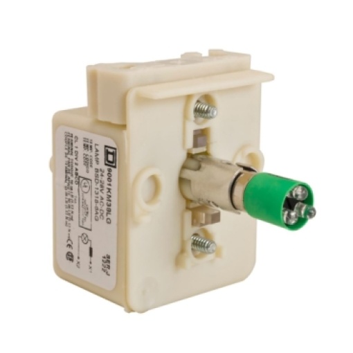 30mm Push Button, Types K, SK or KX, light module, green LED lamp, 120VACVDC
