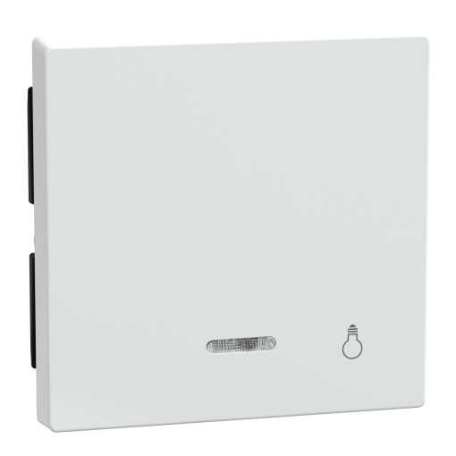 M-Elegance - Tecla simples "luz" com visor - Branco ativo