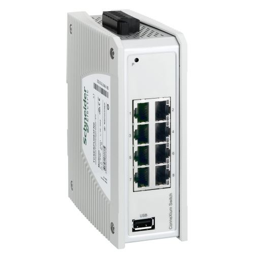 ConneXium Premium Unmanaged Switch - 8 portas de cobre  1 porta de fibra multimodo