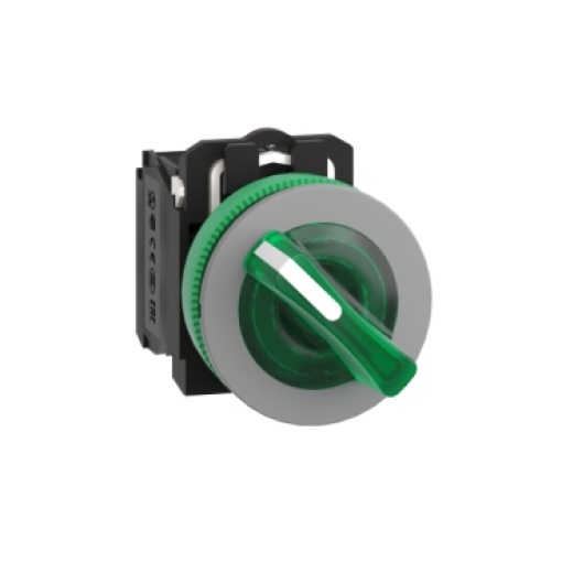 selector flush   luminosous verde 2 posições fijas 24vac  dc