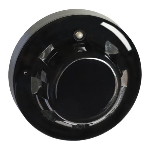 Detector óptico de fumaça, preto
