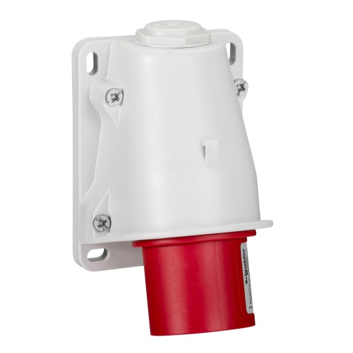 Tomada PratiKa - inclinada - 16A - 2P  E - 380...415 V AC - IP44 - montagem na parede