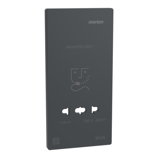 Quadro D-life, para tomada de barbear, 2 elementos, antracite