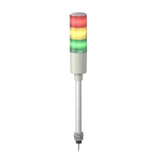 Baliza de sinalização monolítica, Harmony fácil XVG, 60mm, verde laranja vermelho, luz fixa, sinal sonoro, mont. em tubo de alum., IP23, 220...240V CA