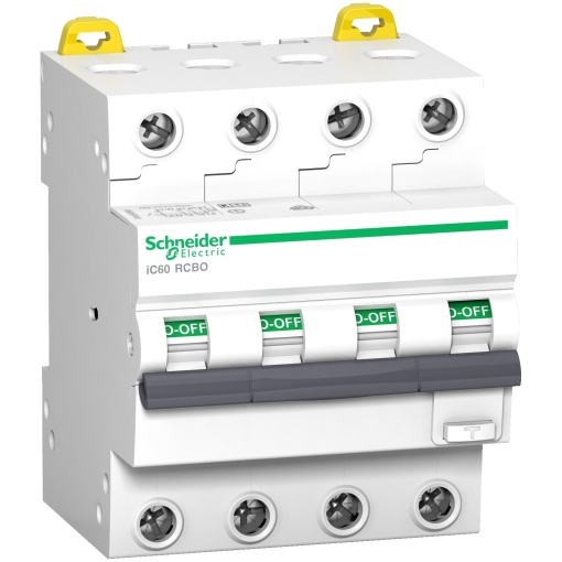 Acti9 iC60 RCBO - 4P - 16 A - Curva C - 6000A6kA - 30 mA - Tipo AC