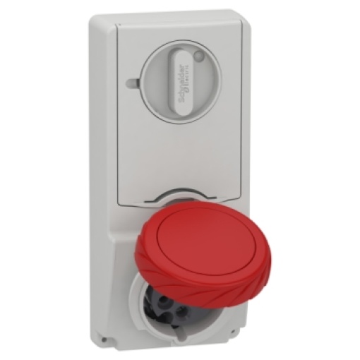 Unika interlocked socket - 16 A - 3P  N  E - 380...415 V AC - IP65 - panel