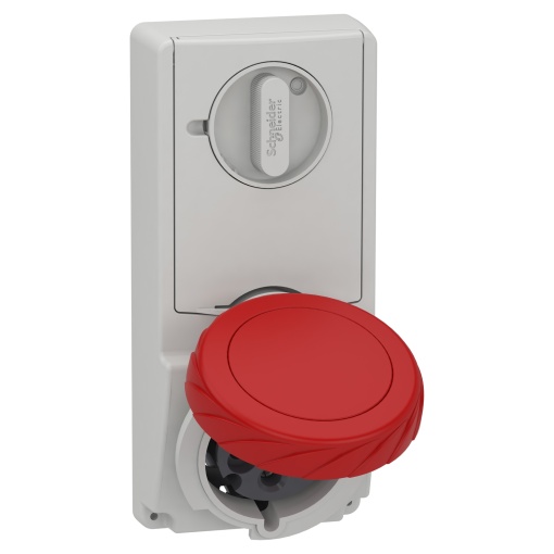Unika interlocked socket - 32 A - 3P  N  E - 380...415 V AC - IP65 - panel