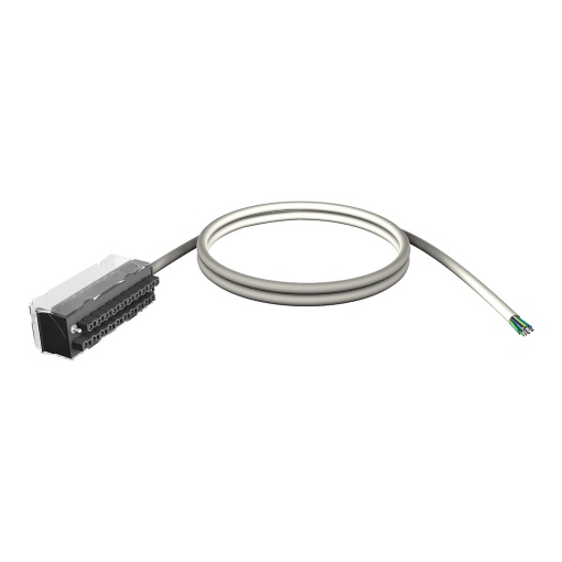 Conjunto de cabos blindados, Modicon X80, terminal de 20 vias, extremidade com fios soltos, 3 m