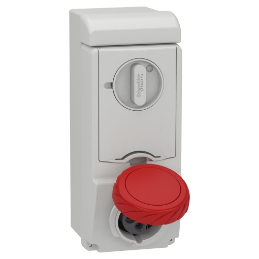 Unika interlocked socket - 16 A - 3P  E - 380...415 V AC - IP65 - wall