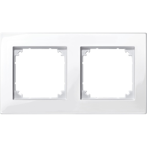 Moldura de cobertura, Merten M-Plan, 2 grupos, branco polar