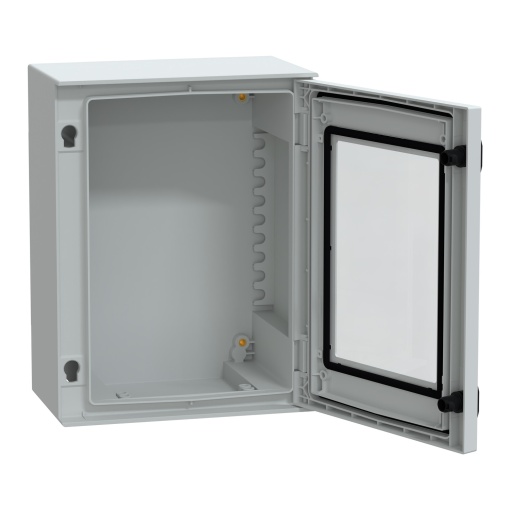Caixa poliéster monobloc IP66 - H430xW330xD200mm porta envidraçada