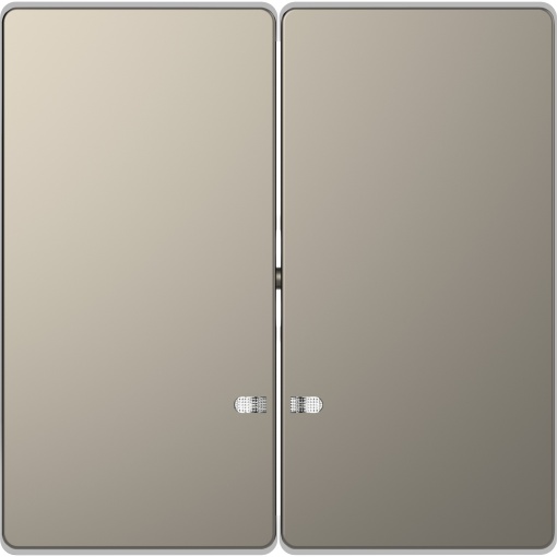 D-Life - Tecla dupla com visor - Metal níquel