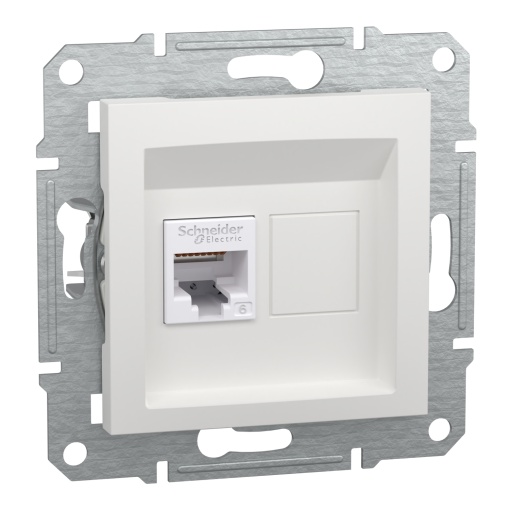Asfora - Tomada de dados individual - RJ45 cat. 6 UTP branca sem quadro