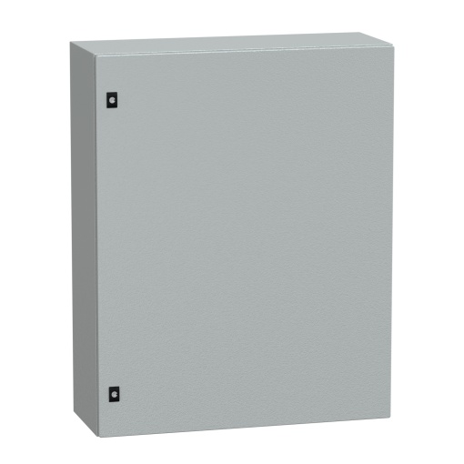 Porta lisa CRN Spacial com placa de montagem. H1000xW800xD300 IP66 IK10 RAL7035.