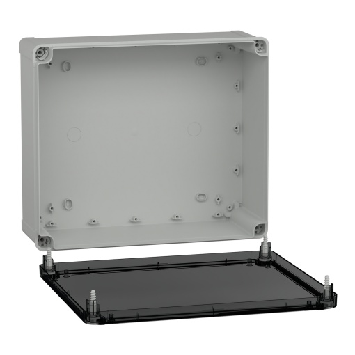 PC box IP66 IK08 RAL7035 Int.H325W275D120 Ext.H341W291D128 Transp.cover H20