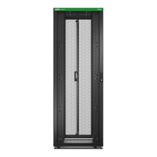 Easy Rack 800 mm  48U  1200 mm, com teto, rodas, pés e 4 suportes, sem paineis laterais, parte inferior, preto