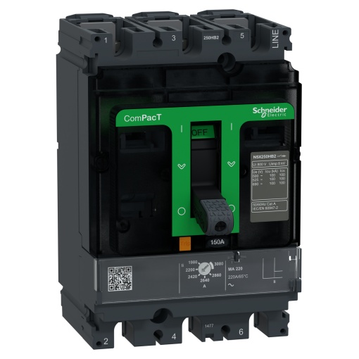 ComPacT DISJUNTOR NSX250HB2 100kA CA 3P 150A MA