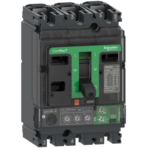 ComPacT DISJUNTOR NSX250N 50kA CA 3P3D 160A 4,2