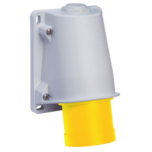 Ficha PratiKa - inclinada - 16 A - 3P  N  E - 100...130 V CA - IP44 - para montagem na parede