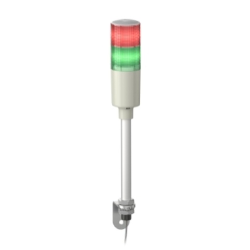 Baliza de sinalização monolítica, Harmony fácil XVG, 60mm, verde vermelho, luz fixa, sinal sonoro, mont. em tubo de alum. e sup. em L, IP23, 220240V