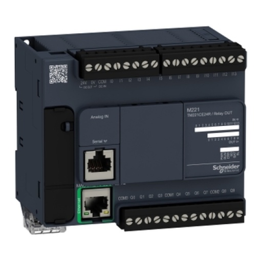 controlador lógico, Modicon M221, 24 ES, relé, Ethernet