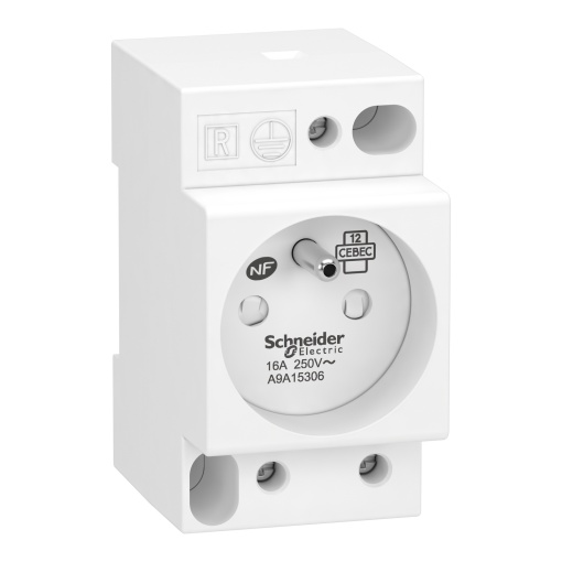 iPC -Tomada Calha DIN- 2PT - 16A - 250VAC - NFC 15100 - std francês