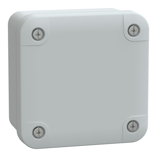 ABS box IP66 IK07 RAL7035 Int.H80W80D65 Ext.H89W89D51 Opaque cover H10