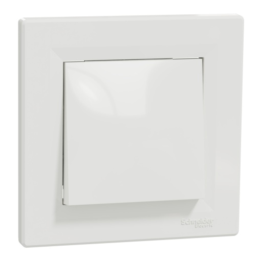 Asfora - Interruptor de 1 polo - 10 A, sem parafusos, branco
