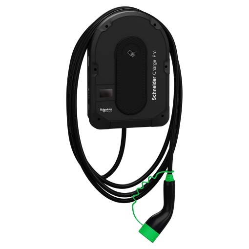 Estação de carregamento, Schneider Charge Pro, 1P-3P, 1x cabo Att., 7,4-11-22 kW, 16-32 A, com MID