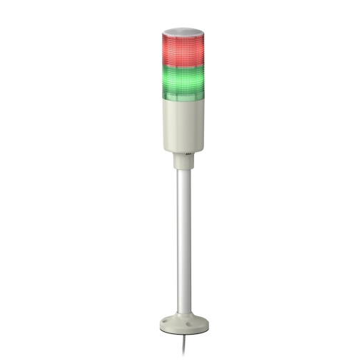 Baliza de sinalização monolítica, Harmony fácil XVG, 60mm, verde vermelho, luz fixa, sinal sonoro, montagem e placa de fixação de tubo de alum., IP42