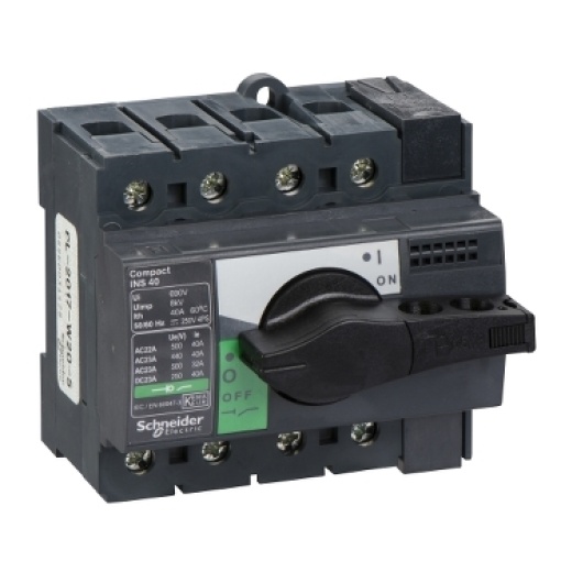 interruptor seccionador Interpact INS40 - 4 pólos - 40 A