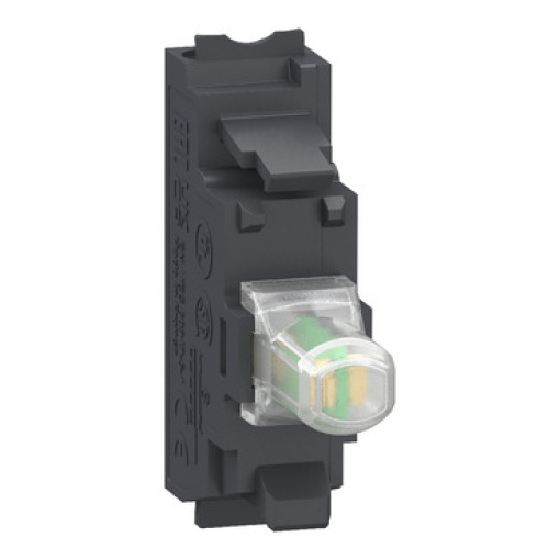 Bloco luminoso, Harmony XB4, Harmony XB5, branco, para cabeça 22mm, LED universal, terminais de mola, 24V ACDC