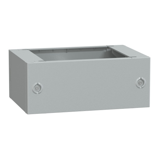 Pedestal de poliéster com vidro reforçado do inv. PLAT54 abertura frontal IP44-IK10 RAL7035