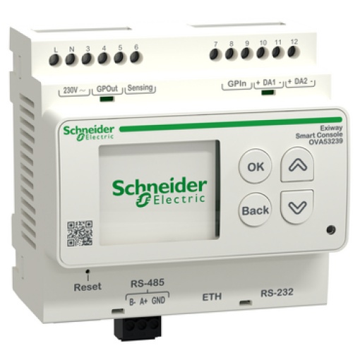 Exiway Dicube, módulo controlador de linha, consola inteligente, para 128 dispositivos, DALI, branco
