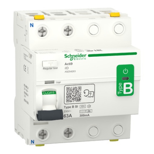 Acti9 iID - Interruptor diferencial - 2P - 63A - 300mA - Classe B-SI