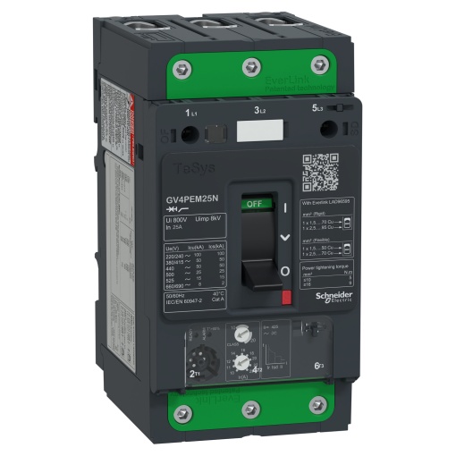 TeSys GV4 - disjuntor magneto-térmico multifuncional - 25A 3P - Everlink