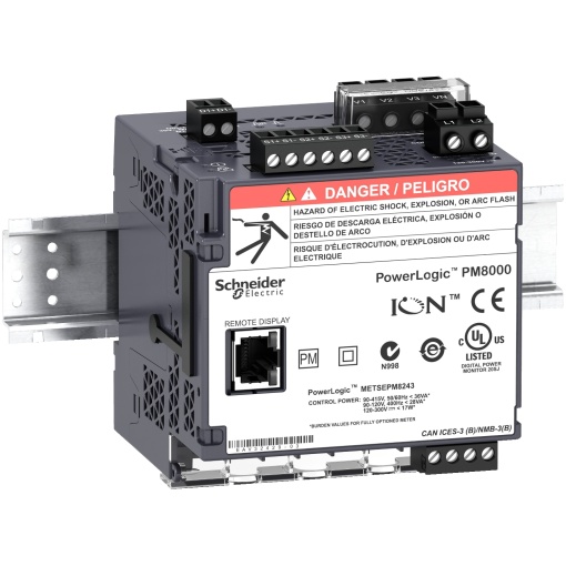 PowerLogic PM8000, Advanced, transdutor sem visor, 512MB, 512sc  Classe A