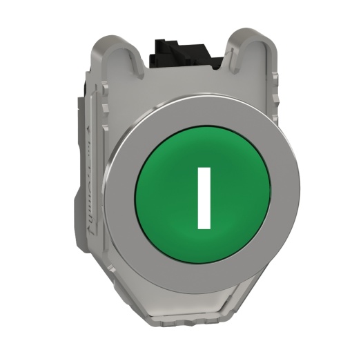 Botão flush 1na com verde marcação "i"