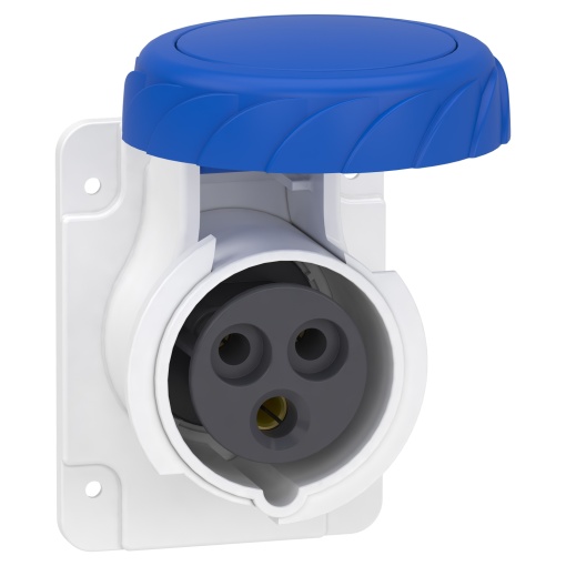 Tomada, Mureva PK, para montagem em quadro, direta, 16 A, 2PE, 220 V, IP67