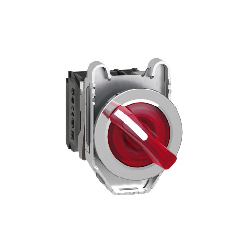 selector flush   luminosous  vermelho  2 posições fijas 24v ac  dc
