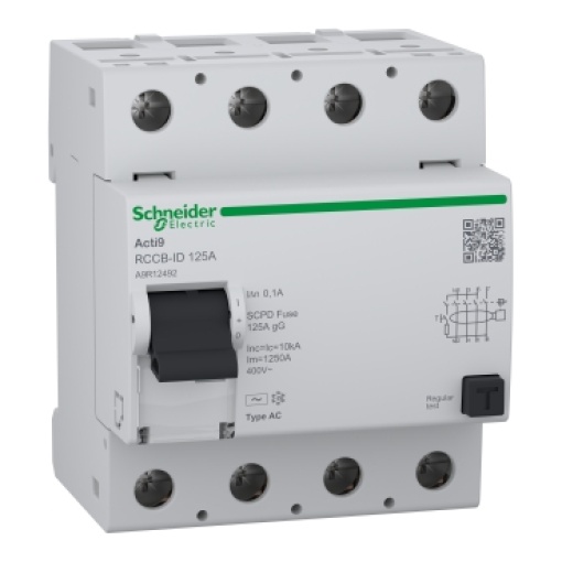 Interruptor diferencial 4P 125A 100MA 400V classe AC