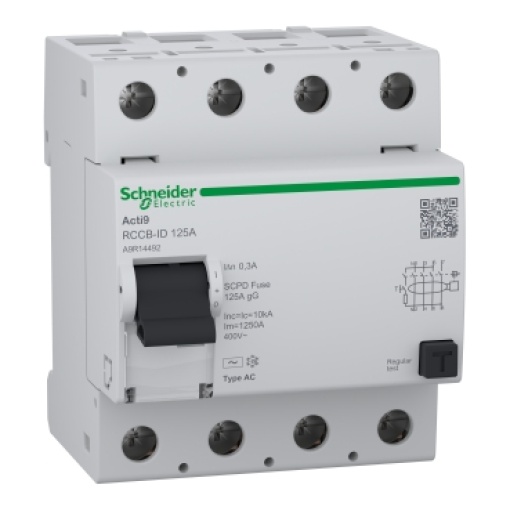 Interruptor diferencial 4P 125A 300MA 400V classe AC