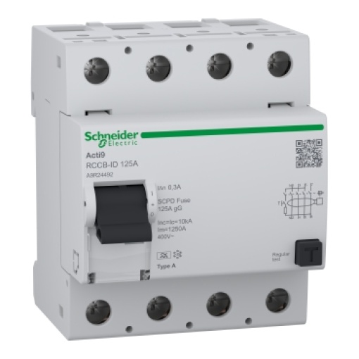Interruptor diferencial 4P 125A, 300mA, 400 V classe A