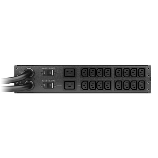 APC Netshelter Rack Automatic Transfer Switch, 2U, 32A, 230V, 2 IEC 309 IN, 16 C13, 2 C19 OUT, 5060 Hz